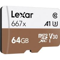 Lexar 64GB Professional 667x microSDXC 100MB/sn UHS-I V30 Hafıza Kartı